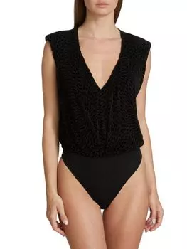 Боди Regina с вышивкой Ramy Brook, черный