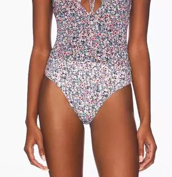 Боди Rianne Cutout Stretch-Mesh Halterneck в летнем многоцветном цвете AFRM, цвет summer multi ditsy