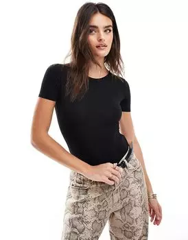 Боди Rosa с короткими рукавами черного цвета OW Collection