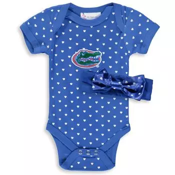 Боди Royal Florida Gators Hearts для новорожденных и младенцев и комплект с повязкой на голову Unbranded