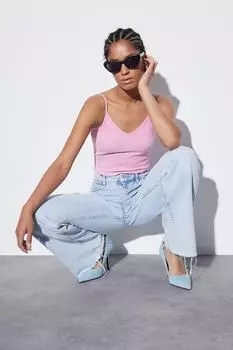 Боди - Розовый - Облегающий крой Trendyol, розовый