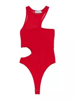 Боди-рубашка Bershka, красный