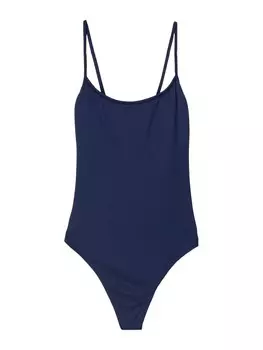 Боди-рубашка Bershka, темно-синий