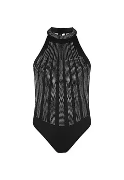 Боди-рубашка faina Fashion Look, черный