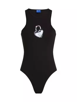 Боди-рубашка KARL LAGERFELD JEANS Love, черный