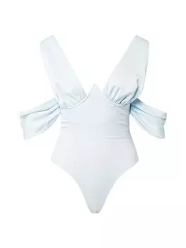 Боди-рубашка Misspap, пастельный синий