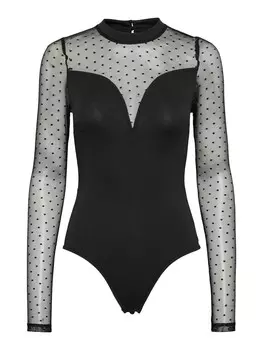 Боди-рубашка PIECES SECIL, черный