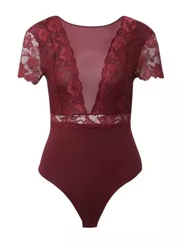 Боди-рубашка Pieces SICCA, красное вино