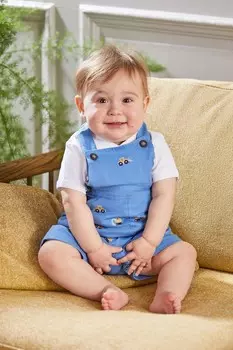 Боди-Рубашка-Поло с короткими рукавами Jojo Maman Bb, белый