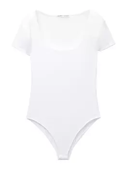 Боди-рубашка Pull&Bear, белый