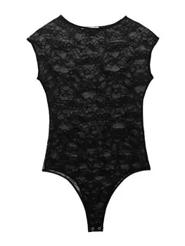 Боди-рубашка Pull&Bear, черный