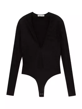 Боди-рубашка Pull&Bear, черный