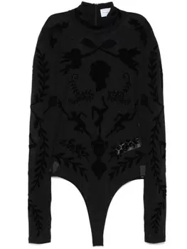 Боди с эффектом деворе Casablanca, черный