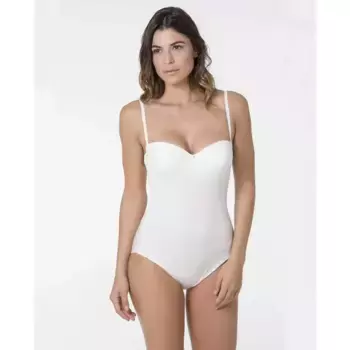 Боди с эффектом второй кожи и съемными бретелями Selmark, белый