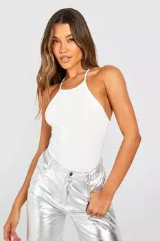 Боди с брязками на спине Boohoo, белый