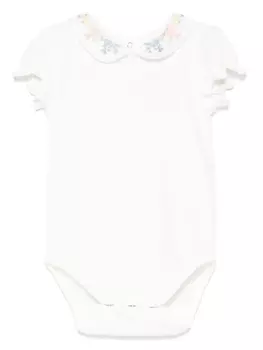 Боди с цветочной вышивкой Tartine Et Chocolat, белый