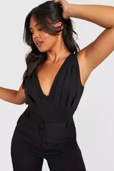Боди с деталями корсета plus Boohoo, черный