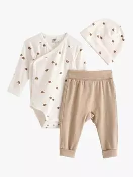 Боди с детским ежиком Lindex, бежевый