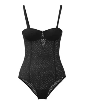 Боди с дизайном Balconette Hugo Boss, черный