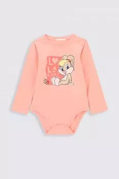 Боди с длинным рукавом Coccodrillo Looney Tunes, розовый