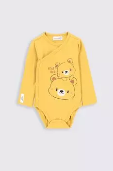 Боди с длинным рукавом Coccodrillo медовый конверт с печатью