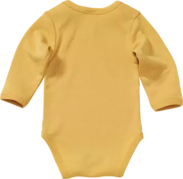 Боди с длинным рукавом из натуральной шерсти и шелка желтого цвета размерный. 86/92 10шт ALANA