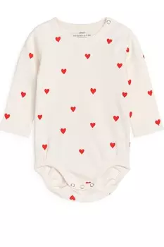 Боди с длинными рукавами Arket, белый