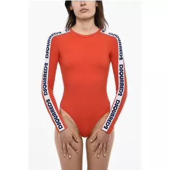Боди с длинными рукавами и логотипами Dsquared2, Orange