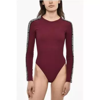 Боди с длинными рукавами и логотипами Dsquared2, Burgundy