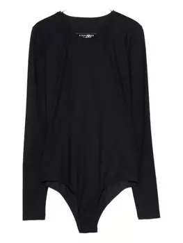 Боди с длинными рукавами MM6 Maison Margiela, черный