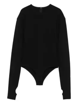 Боди с длинными рукавами MM6 Maison Margiela, черный