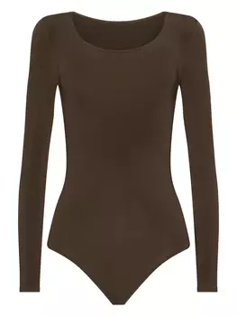 Боди с длинными рукавами Wolford, коричневый