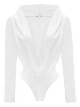 Боди с драпировкой ANNAFOXY, белый
