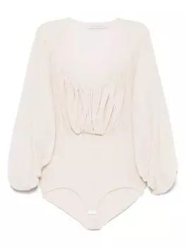 Боди с драпировкой Philosophy Di Lorenzo Serafini, нейтральный