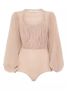 Боди с драпировкой Philosophy Di Lorenzo Serafini, нейтральный