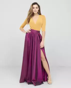 Боди с французскими рукавами и перекрещенным вырезом Veneno en la piel, желтый