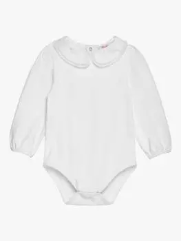 Боди с хлопчатобумажной отделкой baby evelyn Trotters, белый