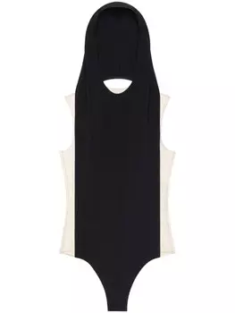 Боди с капюшоном Courrges, черный