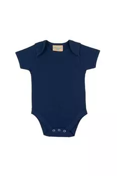 Боди с короткими рукавами и вырезом-конвертом Larkwood, темно-синий