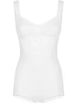 Боди с кружевной вставкой DOLCE & GABBANA, белый