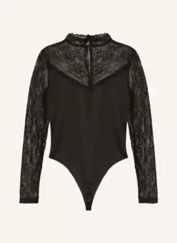 Боди с кружевом Only, черный