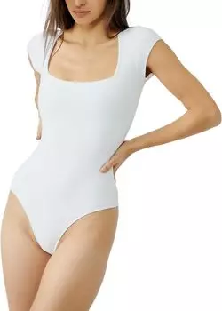 Боди с квадратными глазами Free People, белый