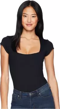 Боди с квадратными глазами Free People, черный