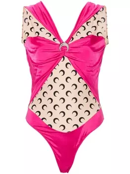 Боди с логотипом Marine Serre, розовый