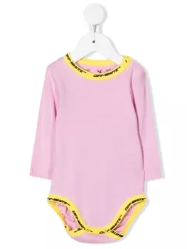 Боди с логотипом Off-White Kids, розовый