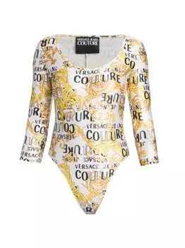 Боди с логотипом Versace Jeans Couture, белый