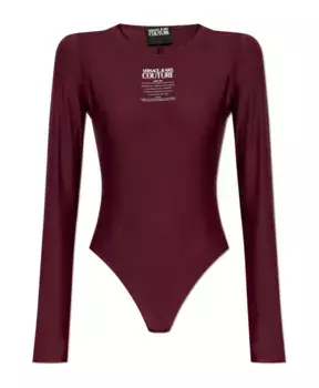 Боди с логотипом Versace Jeans Couture, фиолетовый