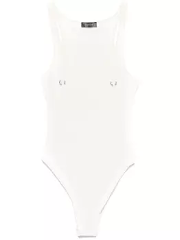 Боди с металлическим декором Mugler, нейтральный