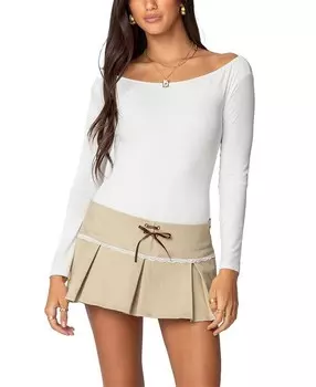 Боди с открытыми плечами Edikted Cyndi, белый