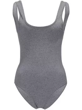Боди с овальным вырезом Wolford, серый